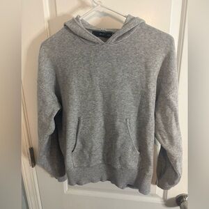 Mango Light Gray Hoodie sweater size small EUC
